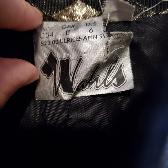 Wahls Vintage Black and Gold Blazer Women's Size 6 (S-M) - Picture 9 of 9